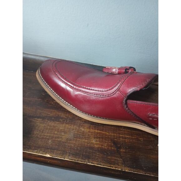 Stacy Adams Red Leather Donovan Mac Toe Slip On Loafer 10M main image 9